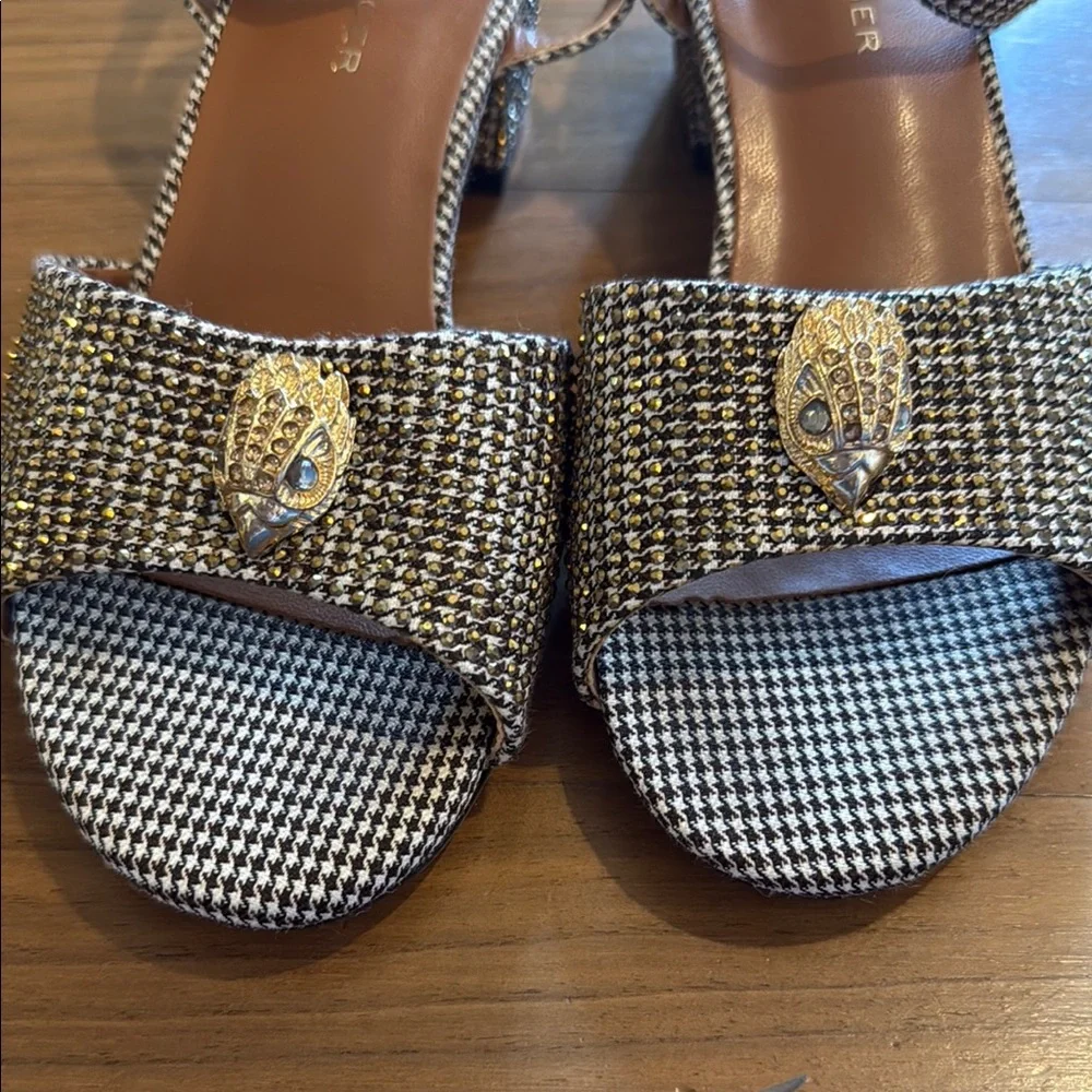 Kurt Geiger London crystal embellished eagle Heels with crystal ankle straps